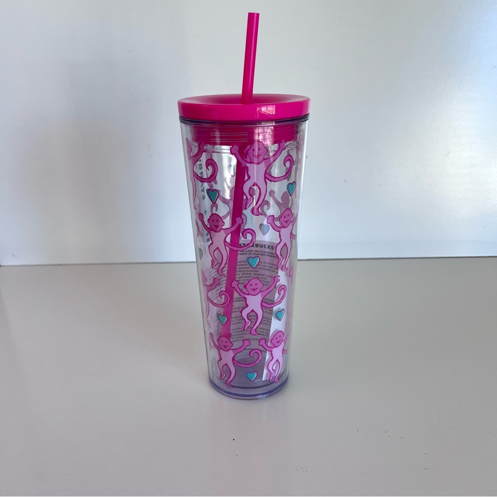 Starbucks x Roller Rabbit Plastic Cold Cup "Lovely Monkey"